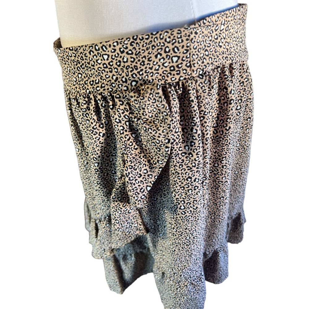 Altard State Skirt Womens Large Animal Print Ruffle Flirty - Picture 4 of 9
